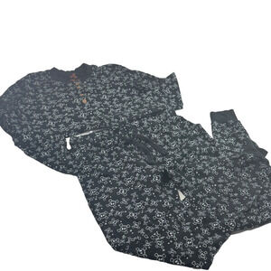 Honest Baby Clothing Company Unisex Black and White Skull Pajamas